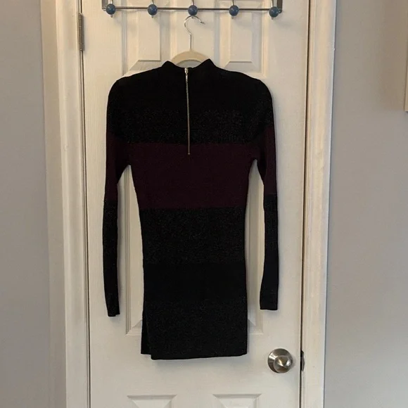 White House Black Market metallic colorblock sweater tunic - Picture 3 of 5
